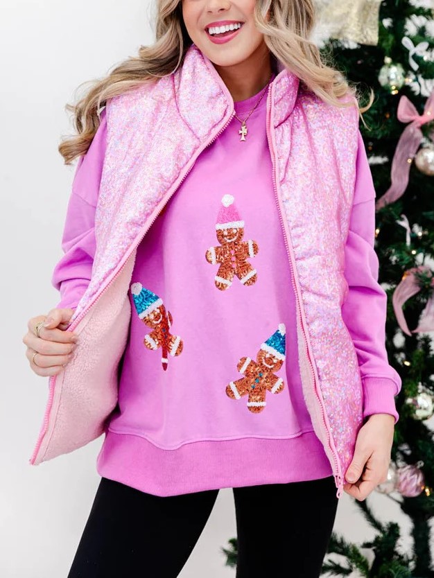 Women's Festive Glow Sequin Vest (Buy 2 Free Shipping)