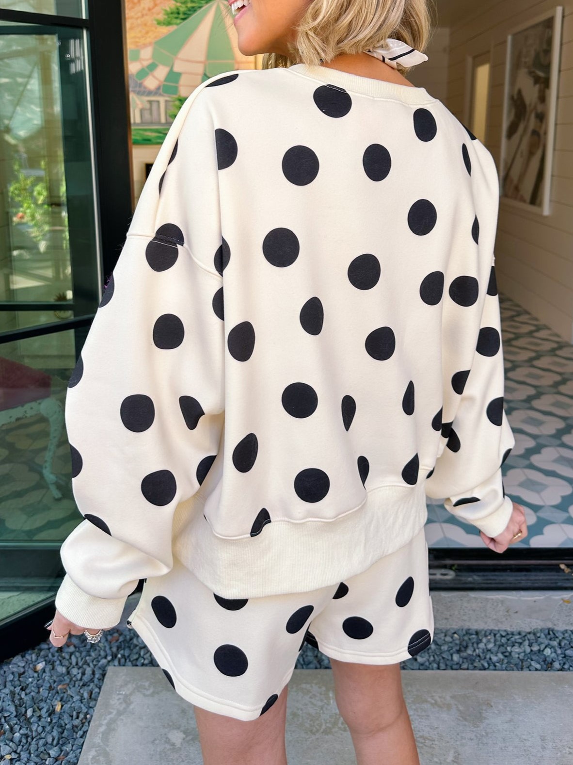 Women's Polka Dot Casual Two - piece Set