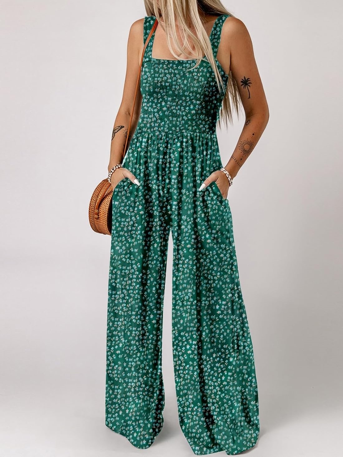Women's Boho Floral Jumpsuit