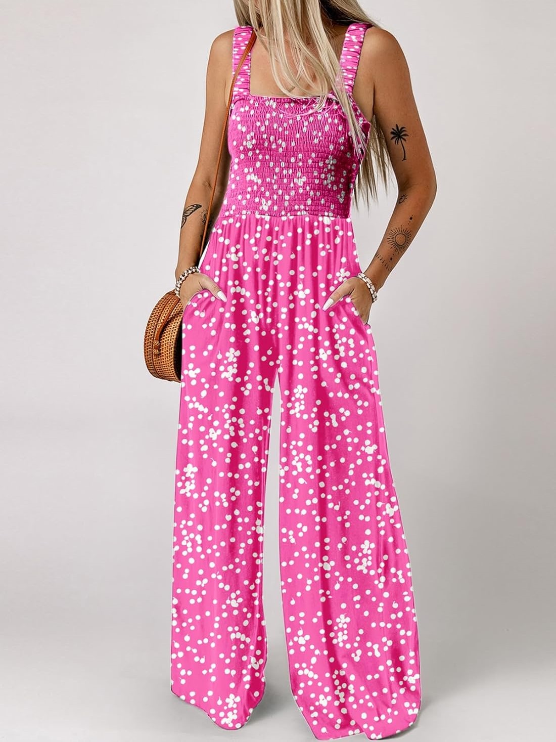 Women's Boho Floral Jumpsuit