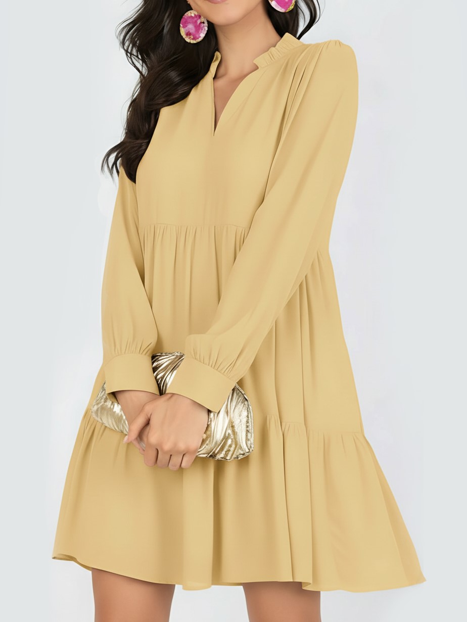 Women's Solid Tier Dress (Buy 2 Free Shipping)