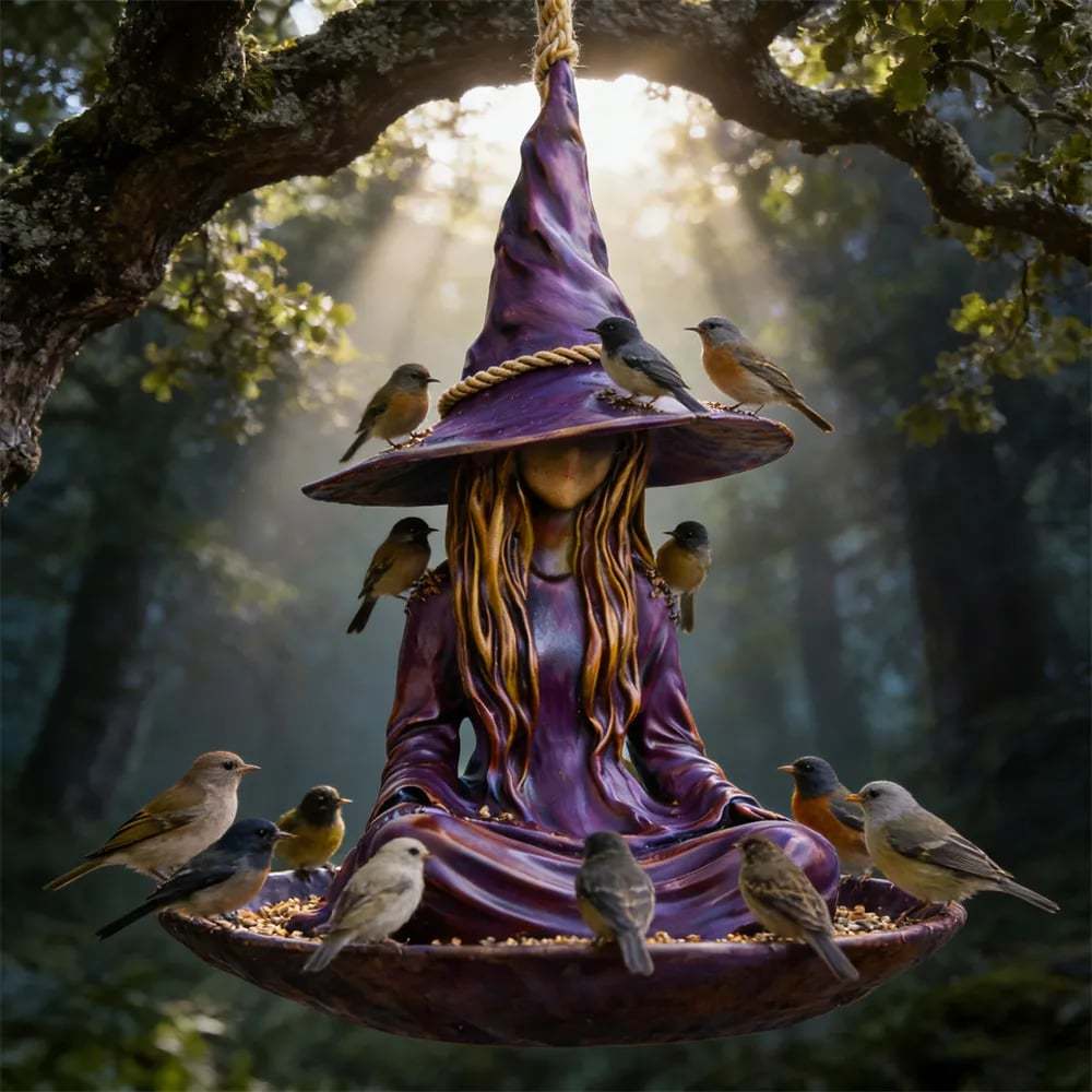 🧙‍♀️Witch's Meditation Bird Feeder | Garden Magic and Decoration