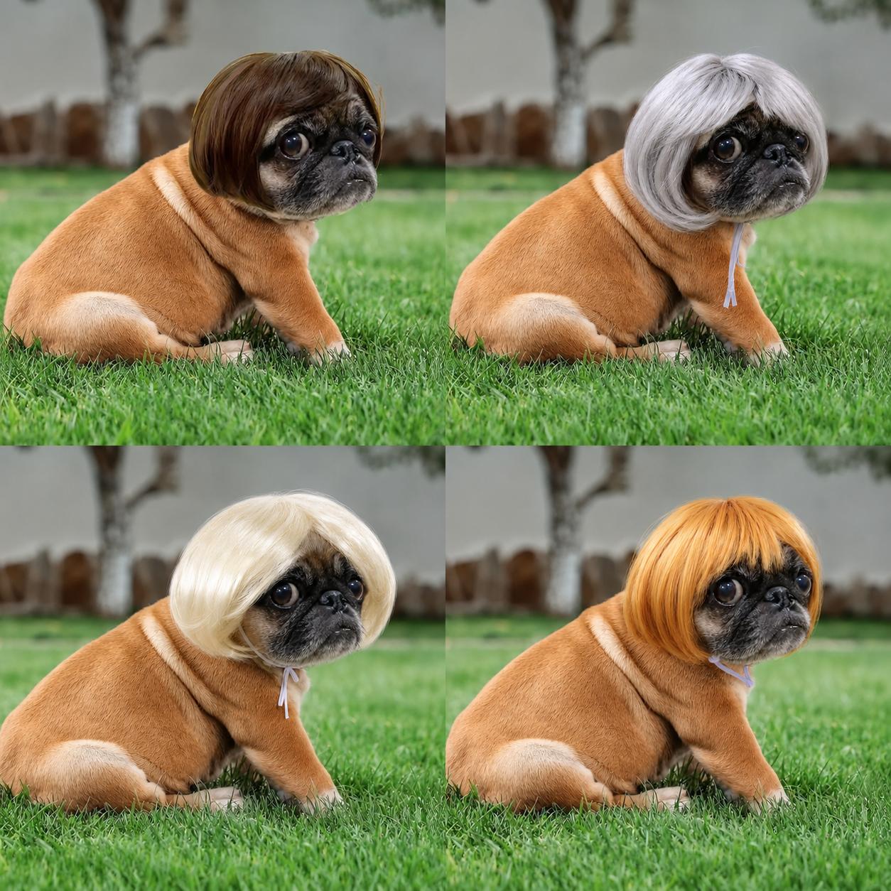 🐶 Funny Pet Wig Headband for Dogs & Cats – Cute Costume Accessory for Photos, Parties & Holidays