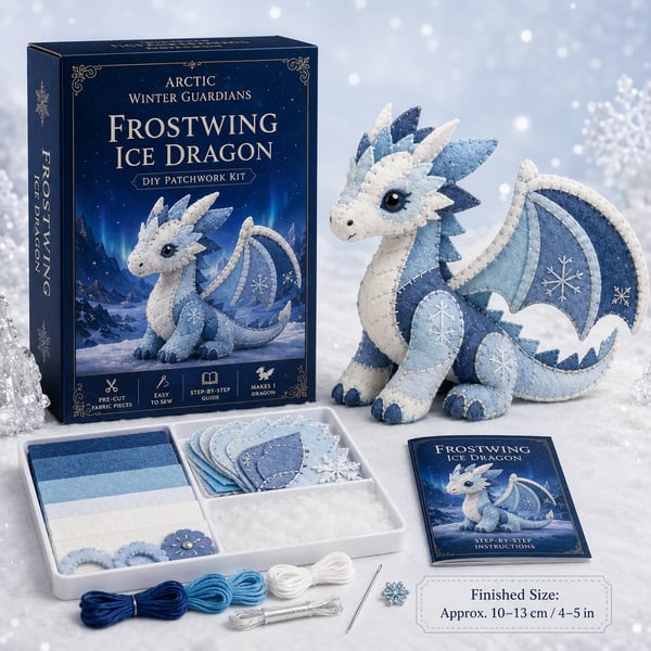 ❄️ Arctic Guardian DIY Kit – Pre‑Cut, Beginner Friendly, 3D Felt Plush 🧵