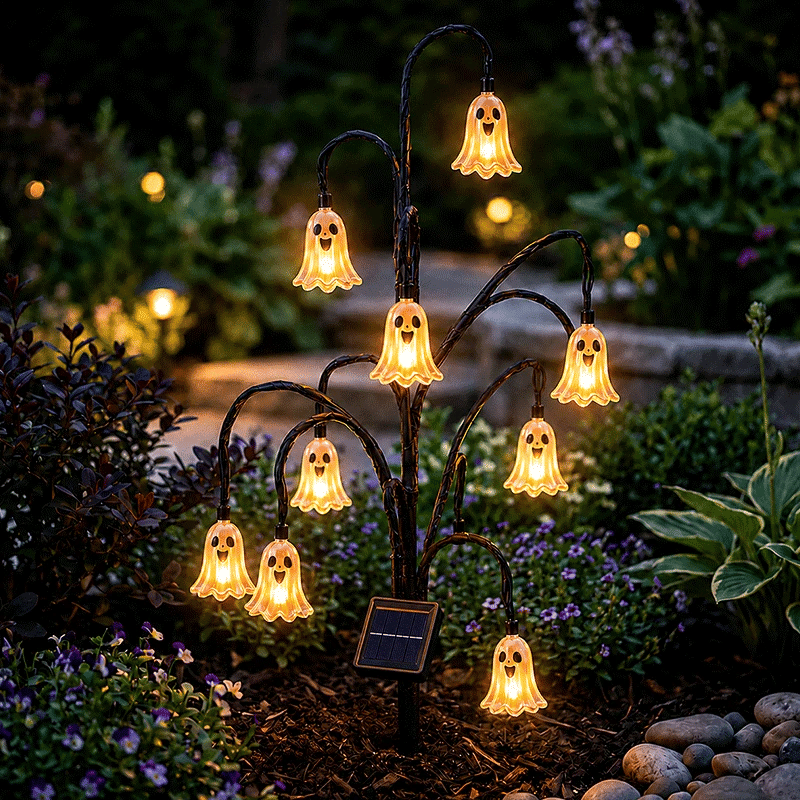 🎃 Halloween Solar Tree Stump Light