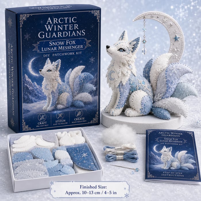 ❄️ Arctic Guardian DIY Kit – Pre‑Cut, Beginner Friendly, 3D Felt Plush 🧵
