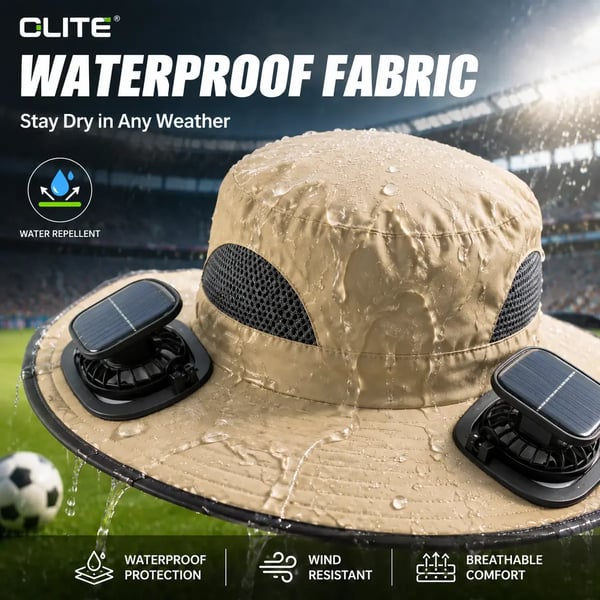 🌞🧢Solar Fan Cooling Hat, Sun Protection Bucket Hat with Dual Solar Powered Fans
