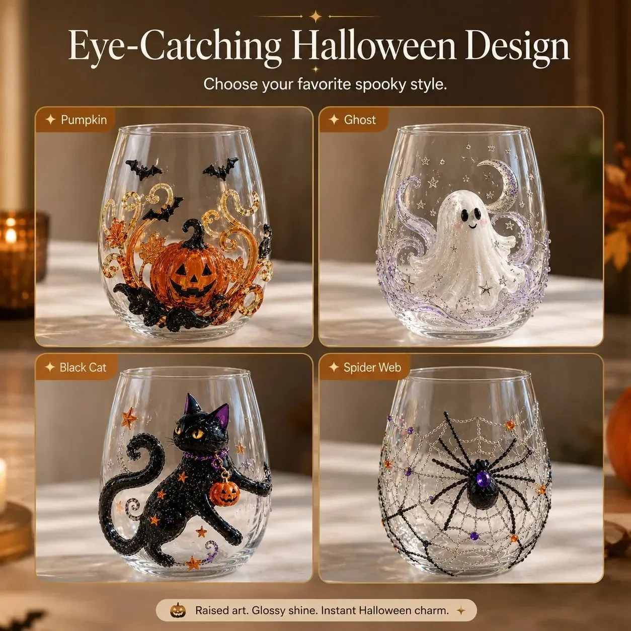 🔥 LAST DAY -40% - 🎃 3D Halloween Glasses | Perfect for parties and cozy autumn bars