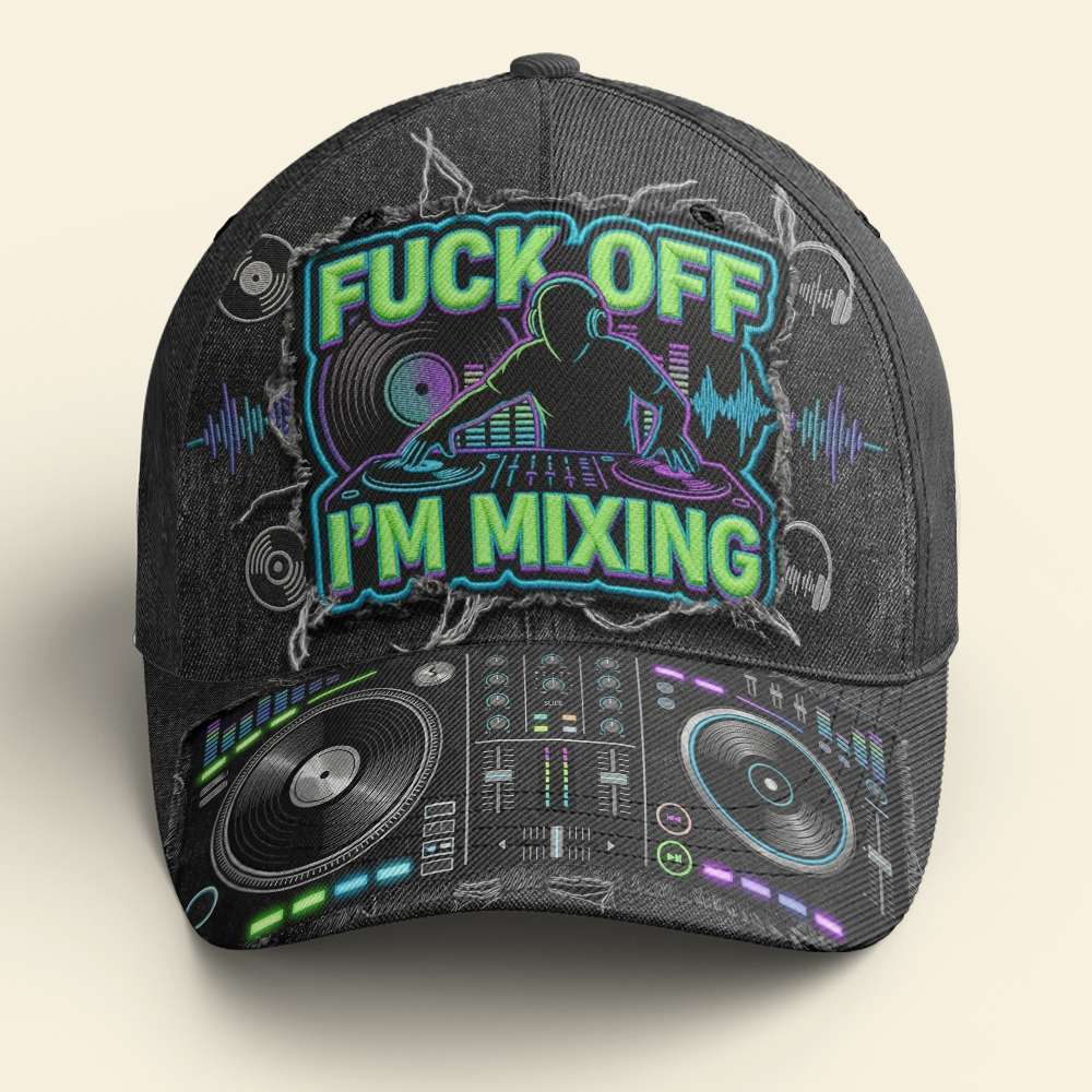 DJ Turntable Graphic Cap - Personalized Gift For Music Lovers 04NATN170326-Homacus