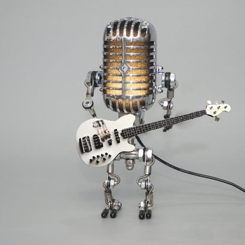 New Year's Sale🔥LAST DAY 50% OFF🎁Vintage Metal Microphone Robot Desk