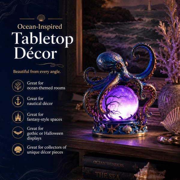 🐙 Deep Sea Octopus Crystal Ball Lamp