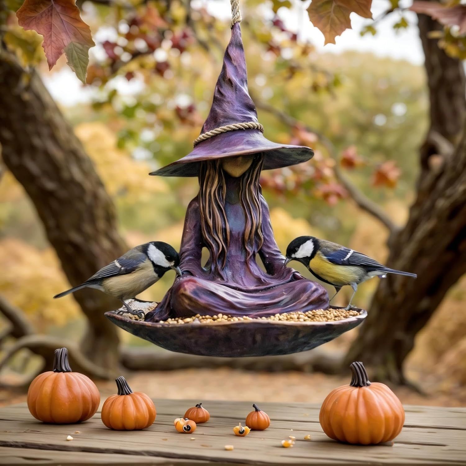 🧙‍♀️Witch's Meditation Bird Feeder | Garden Magic and Decoration