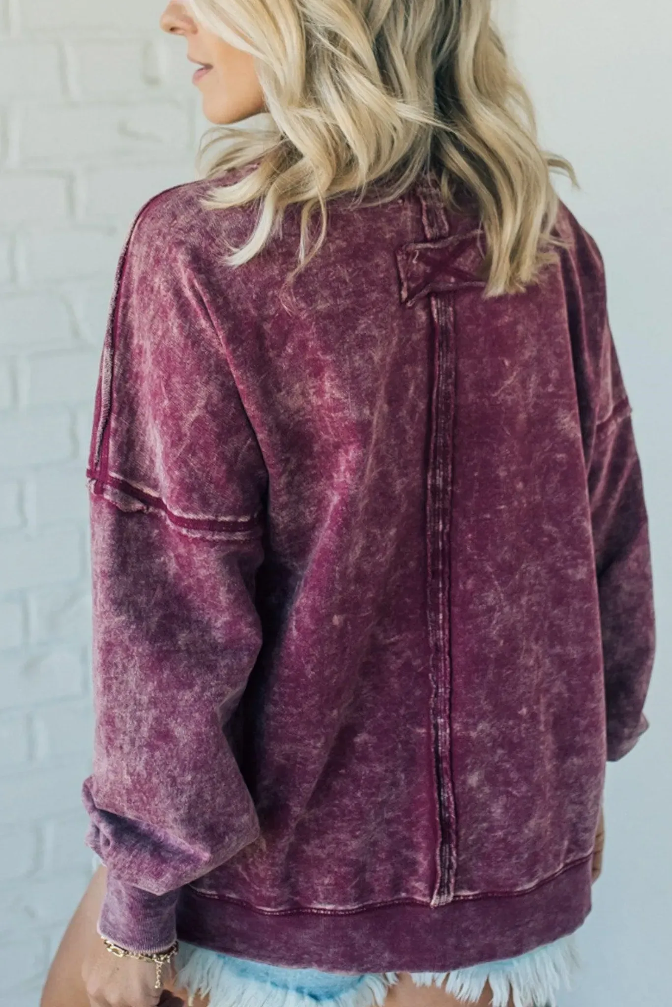 ☘️50% OFF🔥New Autumn Styles French Terry Acid Wash Pullover(BUY 2 FREE SHIPPING)