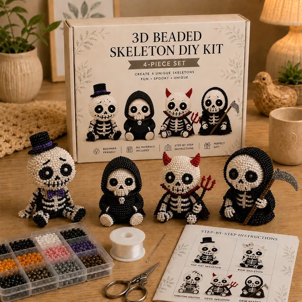 🔥Last Day 50% OFF 💀 3D Beaded Skeleton DIY Kit