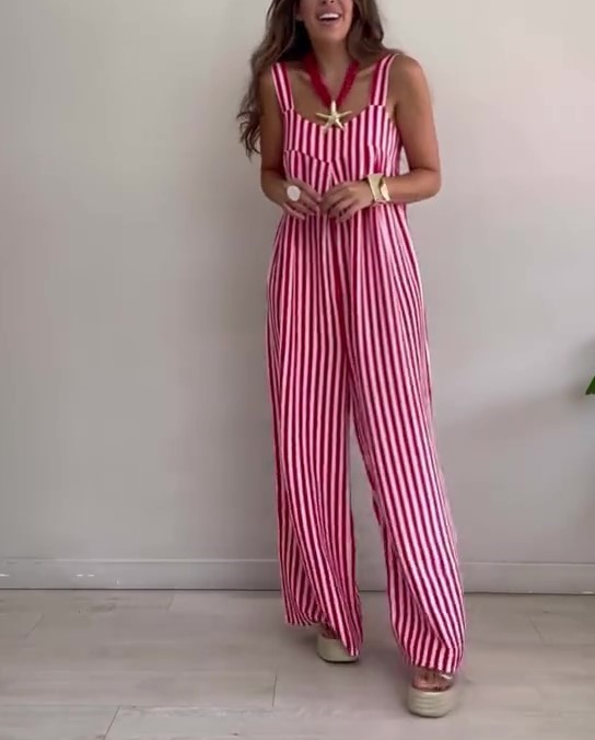 Women's Loose Casual Striped Jumpsuit (Buy 2 Free Shipping)