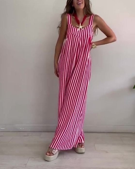 Women's Loose Casual Striped Jumpsuit (Buy 2 Free Shipping)