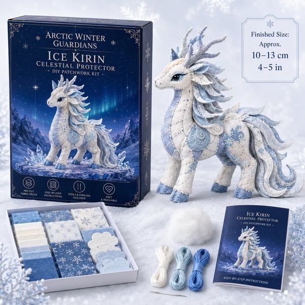 ❄️ Arctic Guardian DIY Kit – Pre‑Cut, Beginner Friendly, 3D Felt Plush 🧵