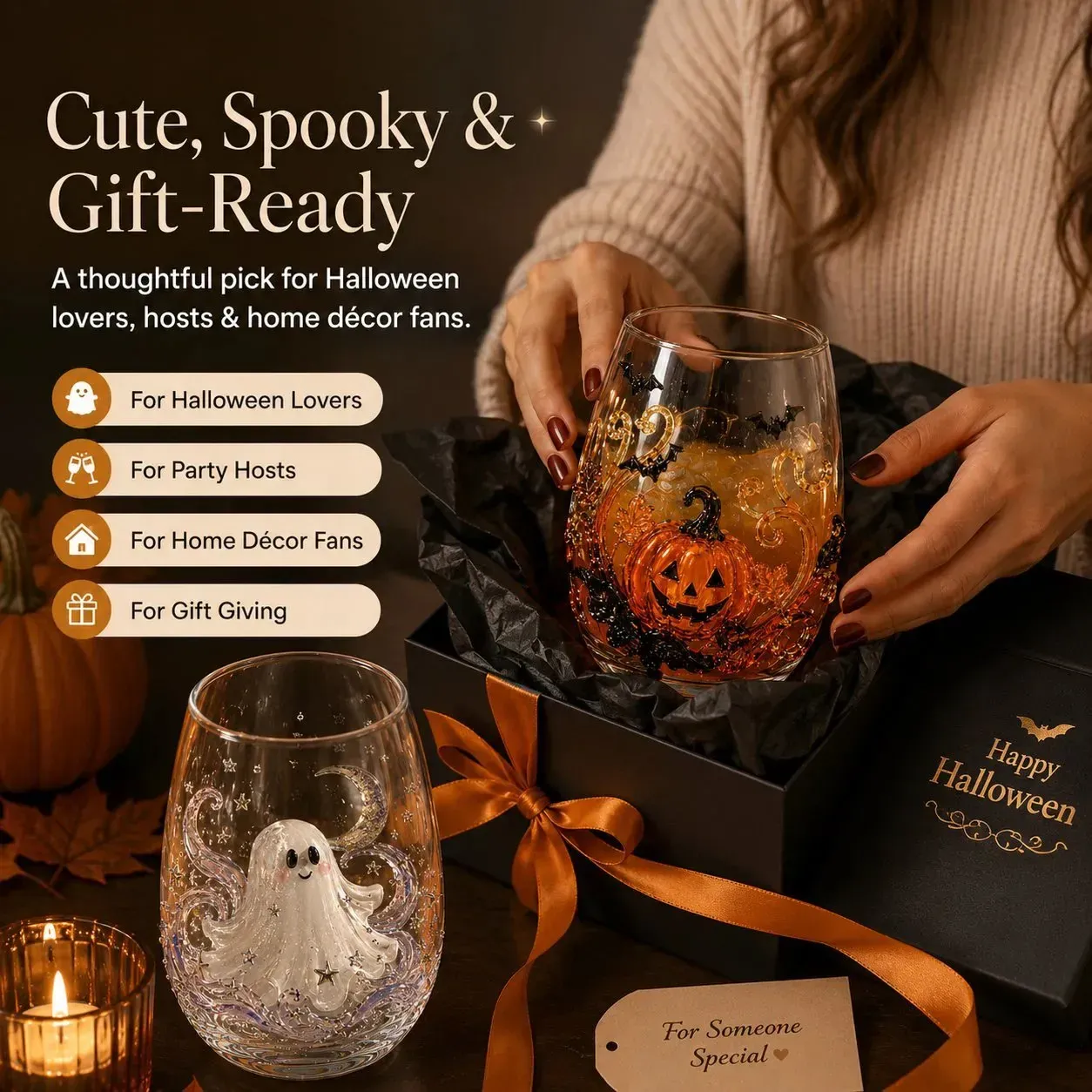 🔥 LAST DAY -40% - 🎃 3D Halloween Glasses | Perfect for parties and cozy autumn bars