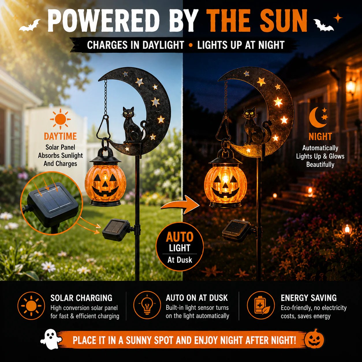 Solar Powered Halloween Garden Stake Light