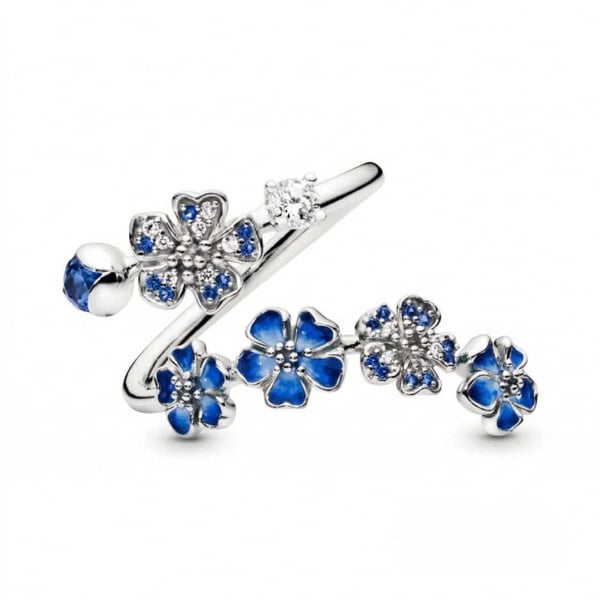 🔥Last Day 49% OFF - 🌸Peach Blossom Flower Branch Open Ring - ✨Open Adjustable Design