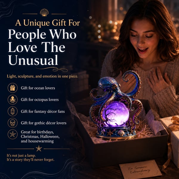 🐙 Deep Sea Octopus Crystal Ball Lamp