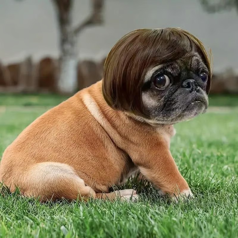 🐶 Funny Pet Wig Headband for Dogs & Cats – Cute Costume Accessory for Photos, Parties & Holidays