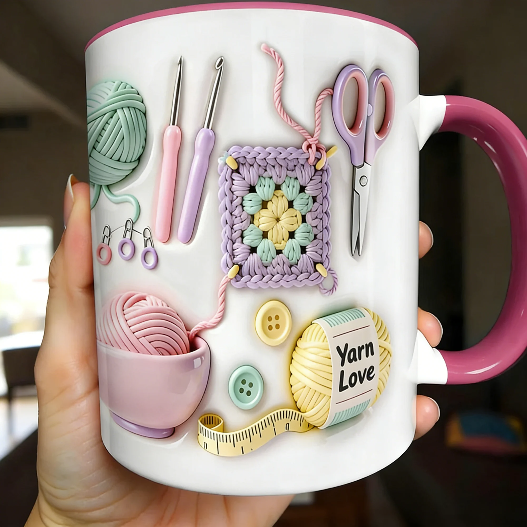 Yarn Love Mug, Gift For Crafters And Creative Souls