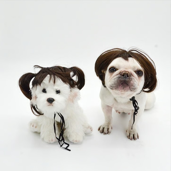 🐶 Funny Pet Wig Headband for Dogs & Cats – Cute Costume Accessory for Photos, Parties & Holidays