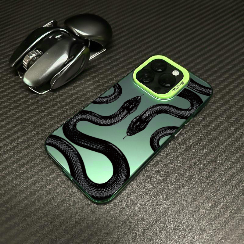 Personalized creative dark snake king apple phone case