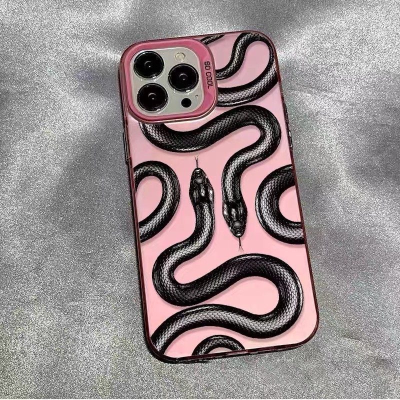 Personalized creative dark snake king apple phone case