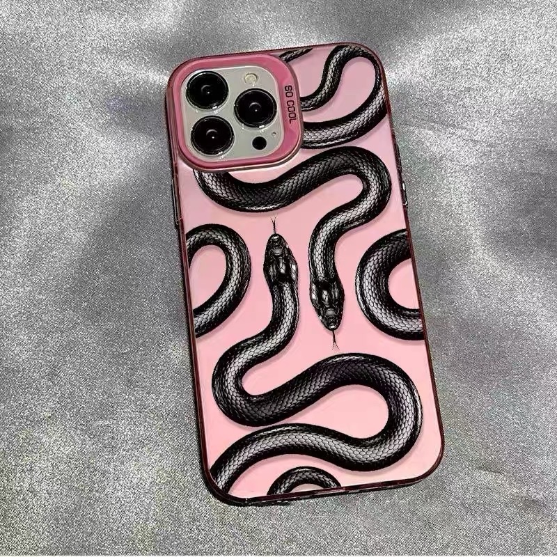 Personalized creative dark snake king apple phone case
