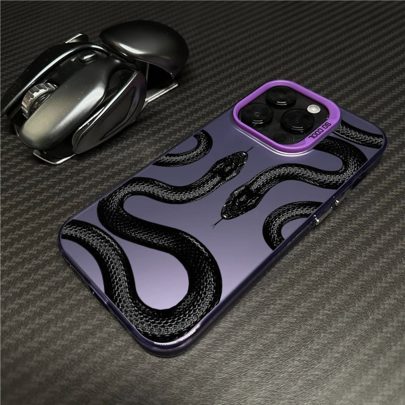Personalized creative dark snake king apple phone case