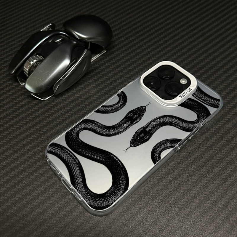 Personalized creative dark snake king apple phone case