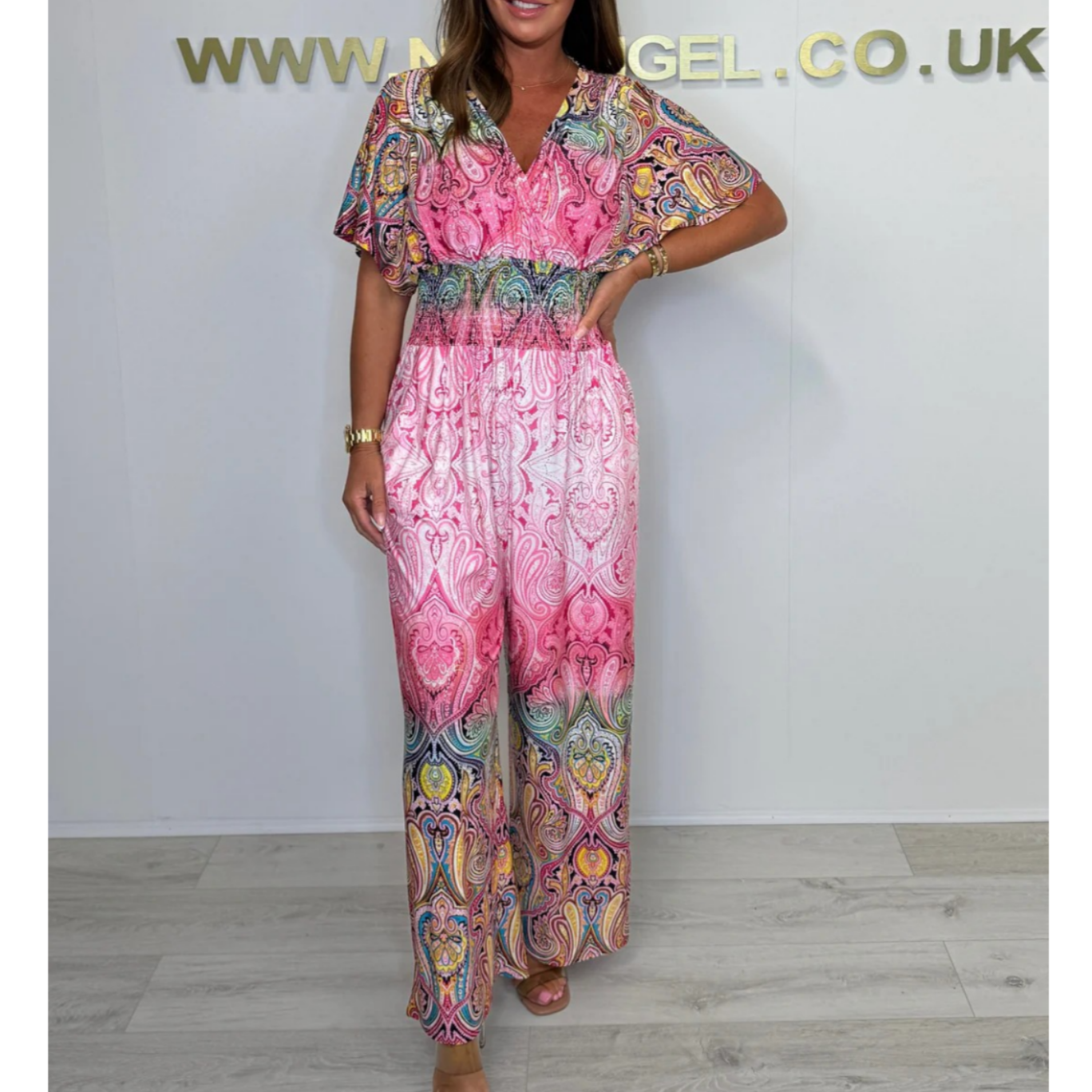 🌷 Summer Hot Sale 50% Off - Bohemian Print Wide Leg Jumpsuit