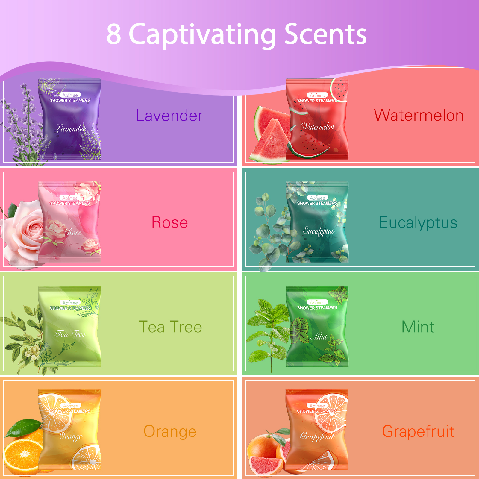 Aofmee Shower Steamers Aromatherapy - 22 Pcs Shower Bombs Birthday Gifts for Women, Organic Essential Oils, Self Care, Stocking Stuffers for Adults Birthday Gifts for Women and Men