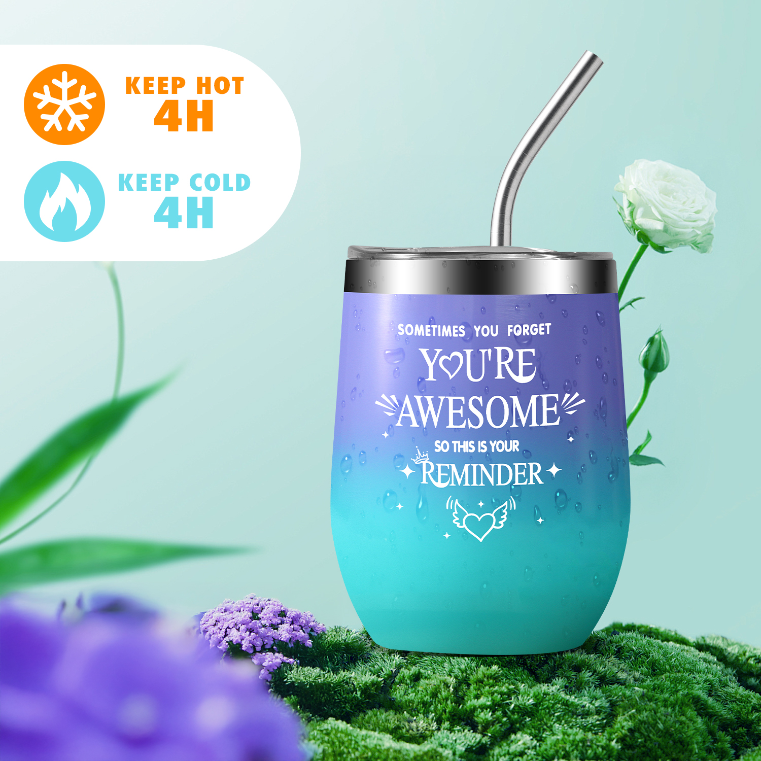 Aofmee Gift Baskets for Women, 10 Pcs Ocean Relaxing Spa Bath Gifts Sets with Flannel Blanket, Beauty Holiday Birthday Gifts Idea for Her, Blue