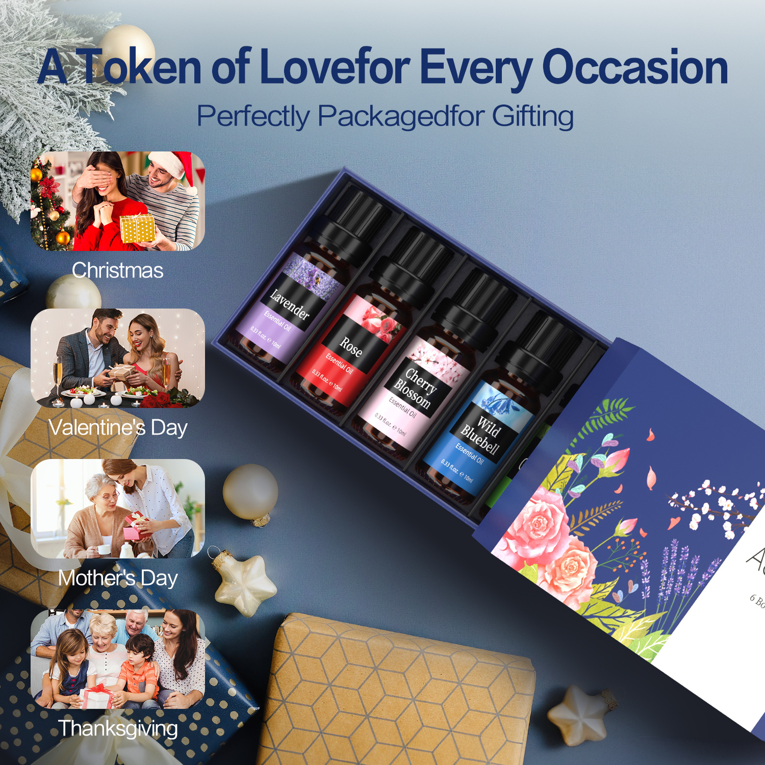 Aofmee Essential Oil for Diffusers Set of 6 Aromatherapy Set for Diffusers Massage Sleep Relaxation