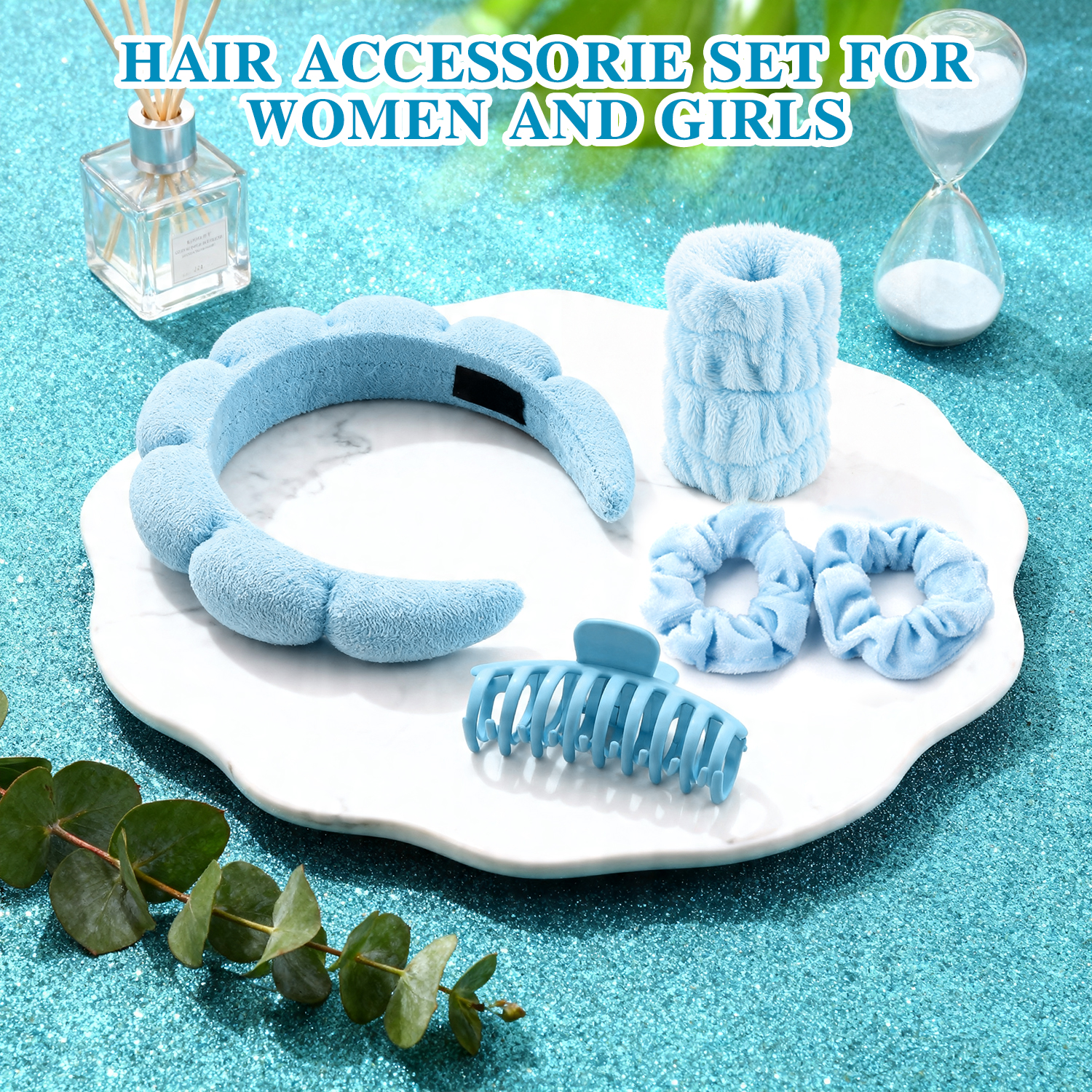 Aofmee Gift Baskets for Women, Ocean Bath and Body Spa Set, Beauty Relaxing Birthday Mother's Day & Get Well Soon Gifts for Her, Blue