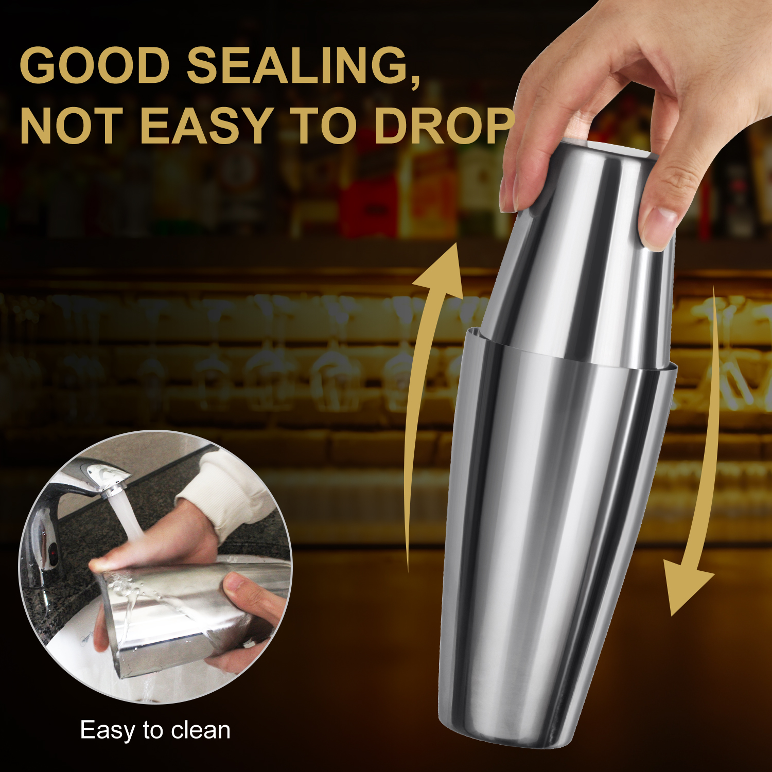 Bartender Kit - 16 Pieces Stainless Cocktail Shaker Set, Full Bartender Bar Tools for Home Bars Party