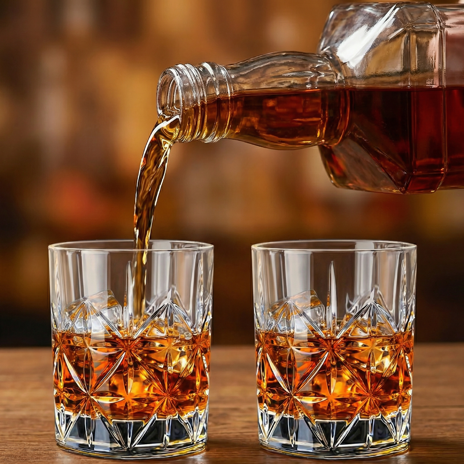 Whiskey Glass Set, 10 oz Crystal Fashioned Rocks Glass Tumbler, for Scotch, Home Bar Gifts for Men Women(2 Pack)