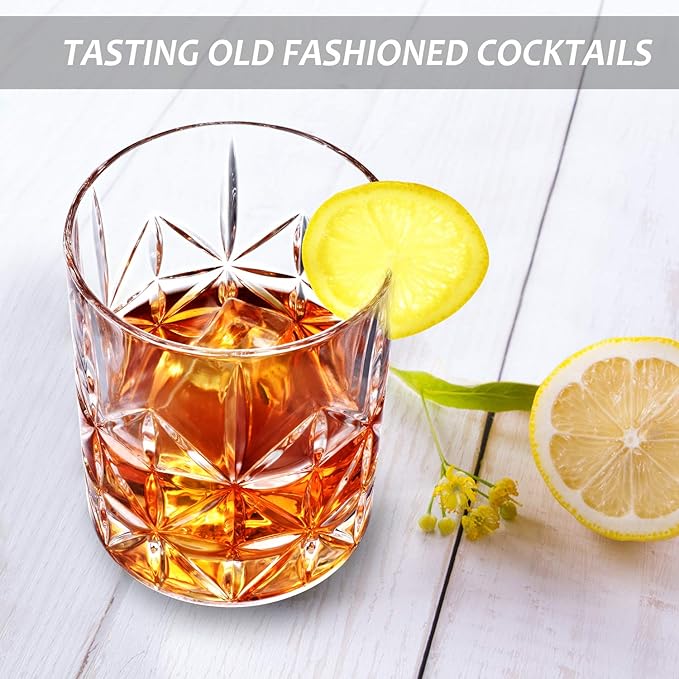 Drinking Whiskey Set of 2, Glass for Scotch Bourbon Liquor and Cocktail Drinks