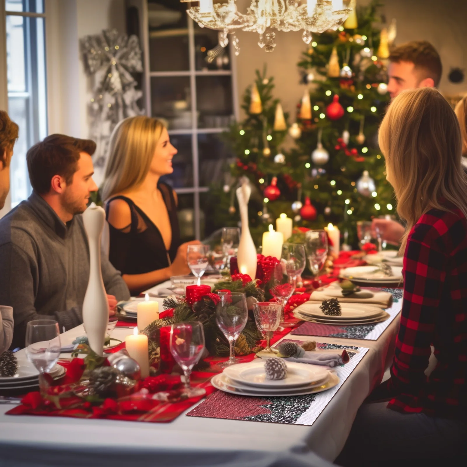 Aofmee Christmas Placemats Set of 6, Halloween Mat 12X18 inch, Non-Slip Heat Resistant Holiday Placemats 2024