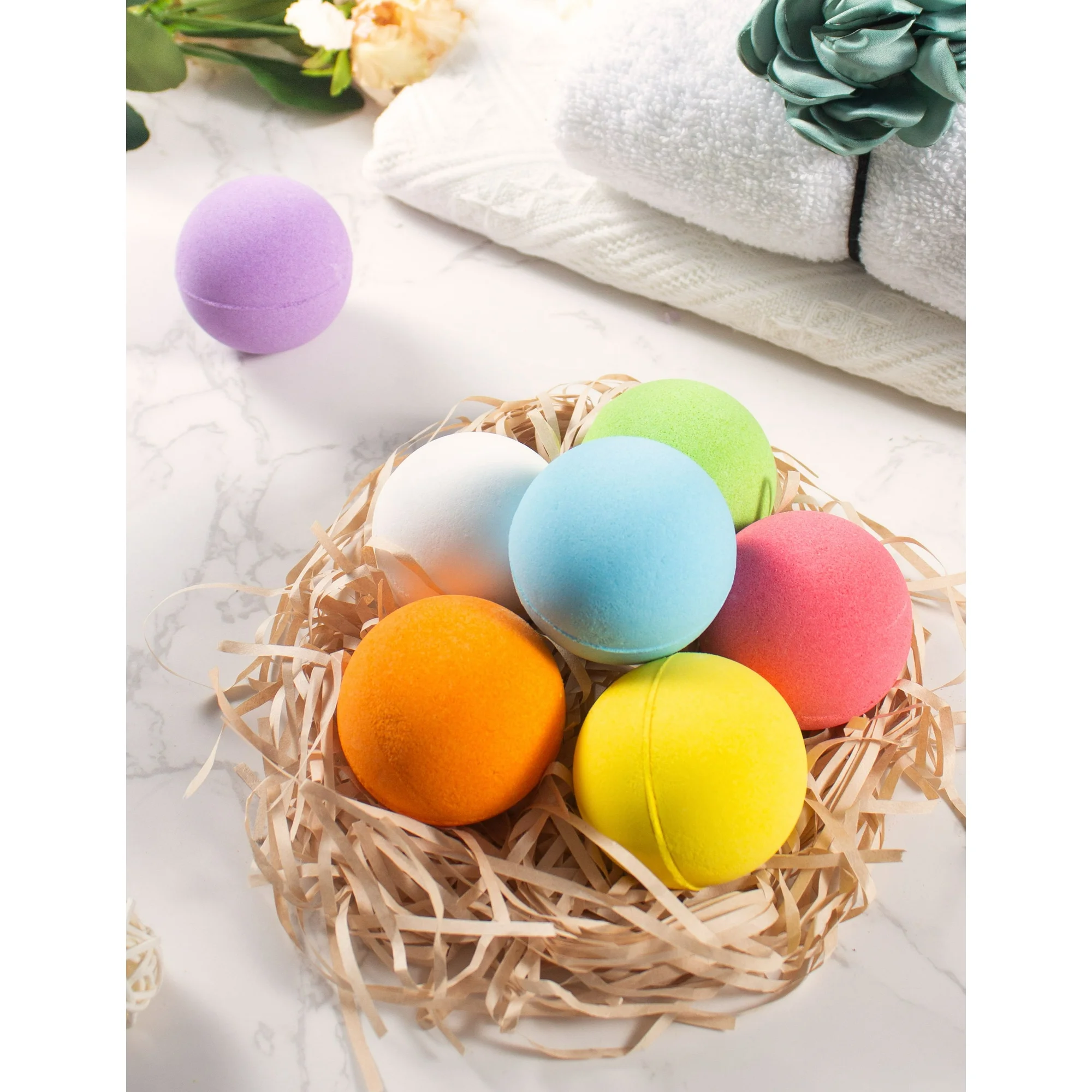 Aofmee Bath Bombs, 7 Bath Bombs for Women, Handmade Bathbombs for Kids Girls, Mothers Day Gifts for Mom, Spa Relaxation Gifts for Her, Birthday Valentines Christmas Gifts for Women Who Have Everything