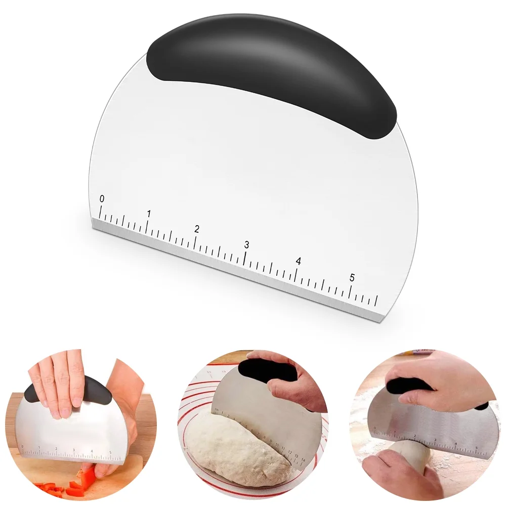 Biscuit Cutter, Pastry Cutter, Dough Scraper, Silicone Baking Mats, Stainless Steel Pastry Blender Set, Mat Dough Blender Tools (5 Pcs/Set)