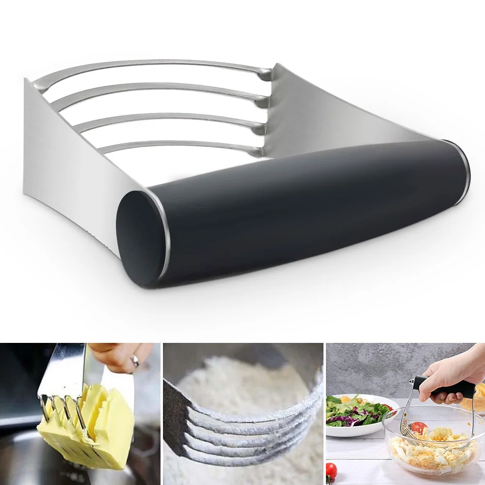 Biscuit Cutter, Pastry Cutter, Dough Scraper, Silicone Baking Mats, Stainless Steel Pastry Blender Set, Mat Dough Blender Tools (5 Pcs/Set)