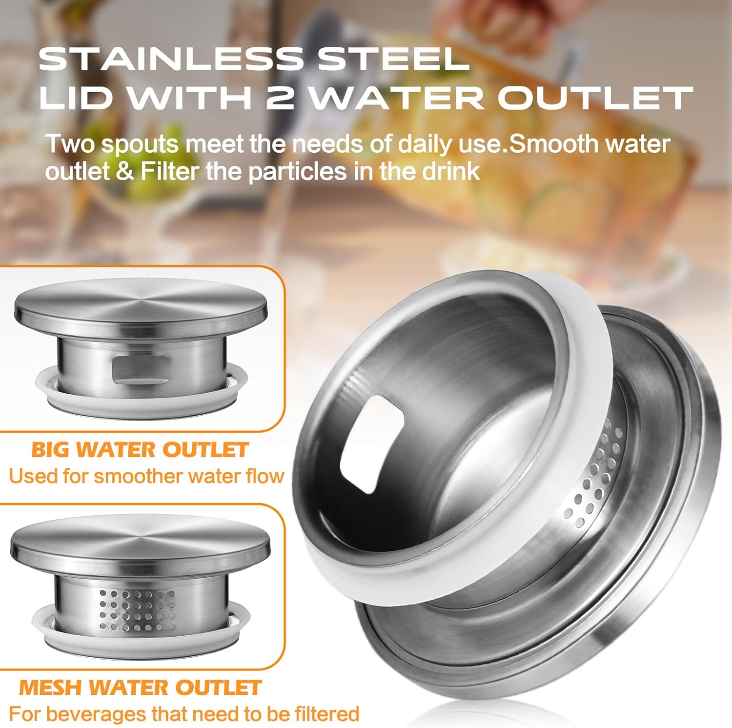 Aofmee 68oz Glass Pitcher for Bridge Door, 2 Liter Square Water Pitcher with Lid and Scale Line, Borosilicate Glass Carafe for Hot/Cold Beverage