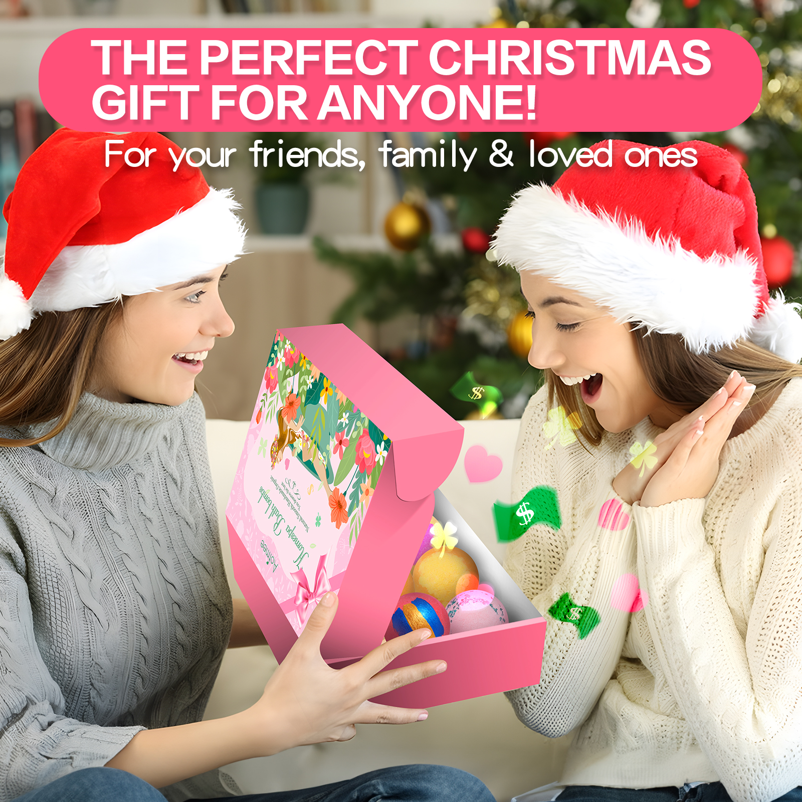 Bath Bombs, Aofmee Bath Bombs for Women, 12 Bath Bomb for Kids Girls, Homemade Bathbombs with Essential Oil, Bath Spa Relaxing Christmas Valentines Birthday Mothers Day Gifts Set for Mom Her