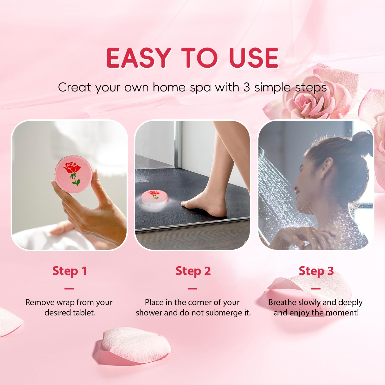 Aofmee Shower Steamers Aromatherapy - Variety Pack of 8 Shower Bombs with Essential Oils, Valentines Day Gifts Relaxation Birthday Gifts for Women and Men, Luxury Self Care Shower Bath Bombs Gift Set 