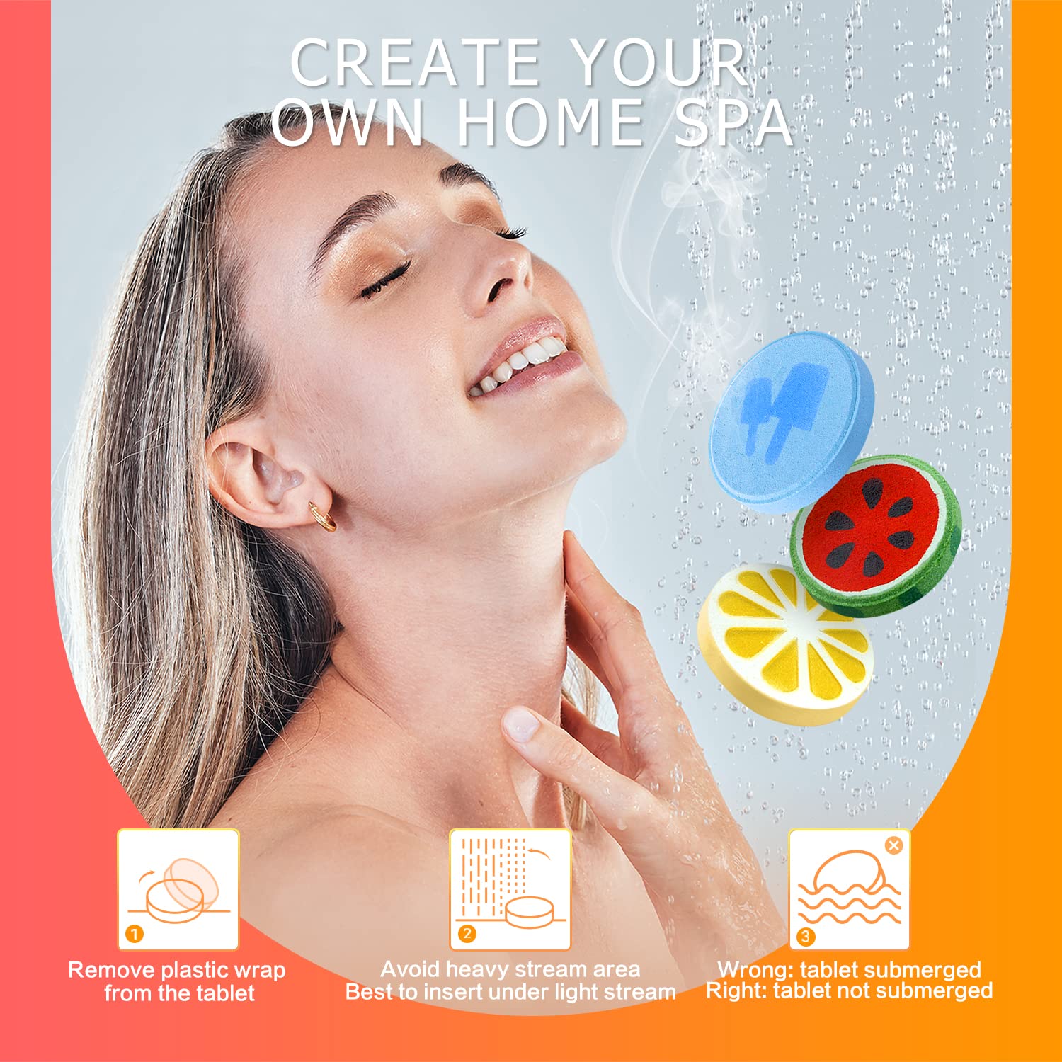 Aofmee Shower Steamers Aromatherapy - Pack of 8 Shower Bombs with Essential Oils, Valentines Day Gifts Relaxation Birthday Gifts for Women and Men, Stress Relief and Luxury Self Care Shower Bath Bombs 