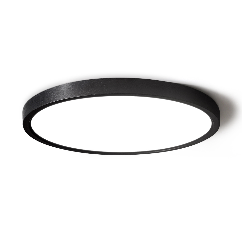 TALOYA A5 Series 15.8 inch Flush Mount LED ceiling Light Fixture,36W,5000K, Black/ White Color, Non-DIMMABLE